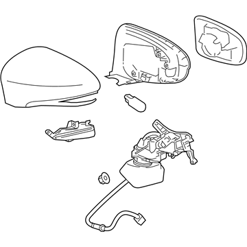 Lexus 87910-33A91-E1 Mirror Assembly, Outer Rear