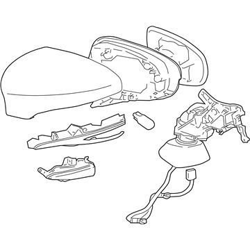 Lexus 87940-30F10-J2 Mirror Assembly, Outer Rear