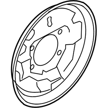 Nissan 44020-3BA5B Plate Assy-Back, Rear Brake Rh