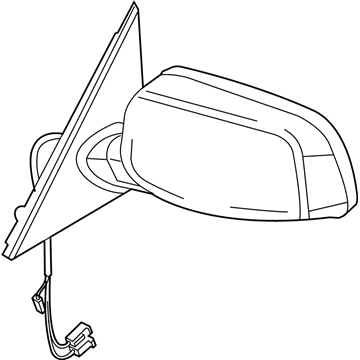 BMW 51-16-7-189-360 Outside Mirror Without Glass Heated Right