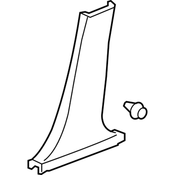 Acura 84121-SZN-A02ZB Garnish Assembly, Passenger Side Center Pillar (Lower) (Premium Black)