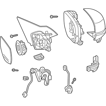 Honda 76250-T3L-A51ZC Mirror Assembly, Driver Side Door (Modern Steel Metallic) (R.C.) (Heated)