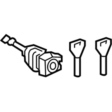 Lexus 69052-60400 Door Lock Cylinder & Key Set, Left