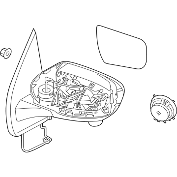 Nissan 96302-9BU2A MIRROR ASSY-OUTSIDE, LH