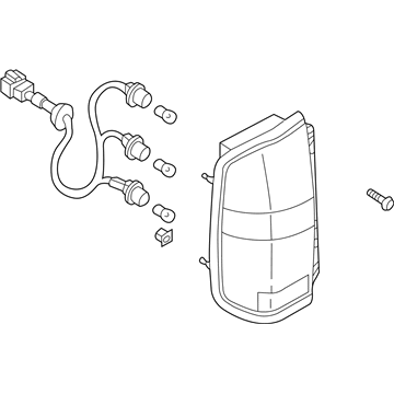 Nissan 26555-2W625 Lamp Assembly-Rear Combination, LH
