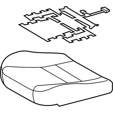 Lexus 71071-76060-A4 Front Seat Cushion Cover Sub-Assembly, Right (For Separate Type)