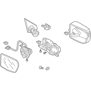 Honda 76250-SXS-A21ZC Mirror Assembly, Driver Side Door (Opal Sage Metallic) (Heated)