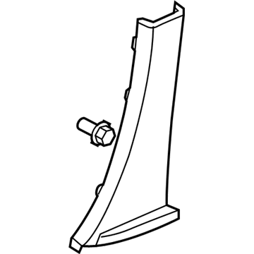 Honda 84171-SHJ-A01ZB Garnish Assy., L. Center Pillar (Lower) *NH167L* (GRAPHITE BLACK)