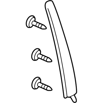 Acura 72930-SJA-A01ZA Garnish, Right Rear Door Sash (Berlina Black)