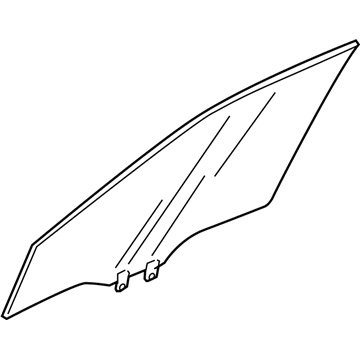 Honda 73350-TVA-A01 Glass Assy., L. FR. Door (Green)(Pgw)