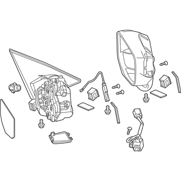 Honda 76208-TP6-A51 Mirror Assembly, Passenger Side (R.C.) (Heated)