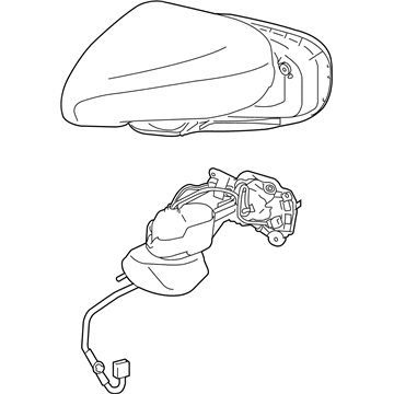 Lexus 87901-53100-J0 Mirror Sub-Assy, Outer Rear View, RH