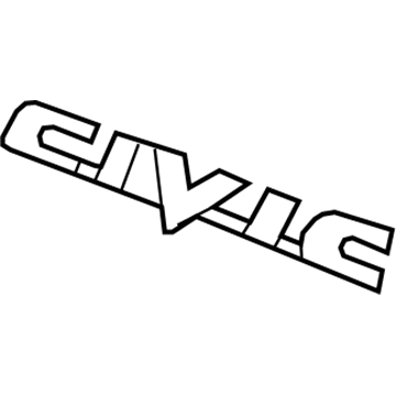Honda 75722-SVA-A01 Emblem, Rear (Civic)