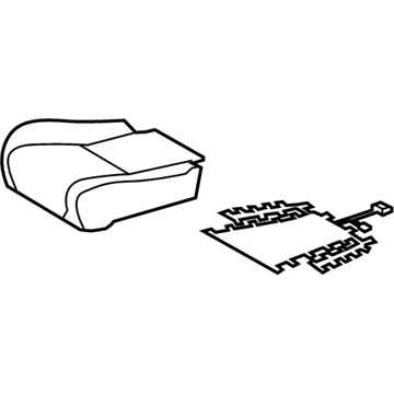 Lexus 71072-48541-A2 Front Seat Cushion Cover Sub-Assembly, Left (For Separate Type)