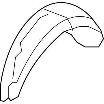 Hyundai 86840-2B000 Rear Wheel Guard Assembly, Right