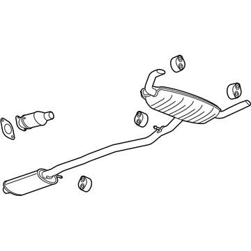 GM 20903191 Exhaust Muffler Assembly (W/ Exhaust & T/Pipe & 3W