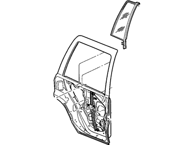 Mopar 55363284AC Window Regulator Assembly (Rear Right)