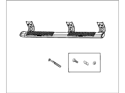 Mopar 82213273AC Black Aluminum, Cab Length Tubular Side Steps for Crew Cab