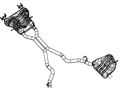 Mopar 52022398AF Exhaust Muffler And Tailpipe