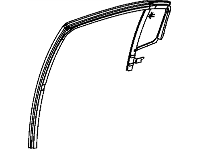 Mopar 5074572AB Glass-Door Glass Run With Glass