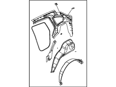 Mopar 68001962AA Panel-Quarter Inner