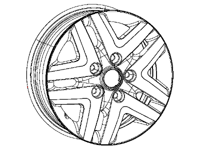 Mopar 1XW26PAKAA Aluminum Wheel