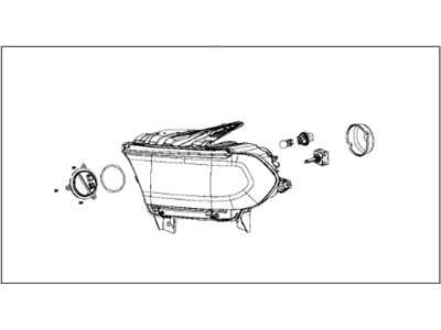 Mopar 55112968AA Electrical Head Lamp