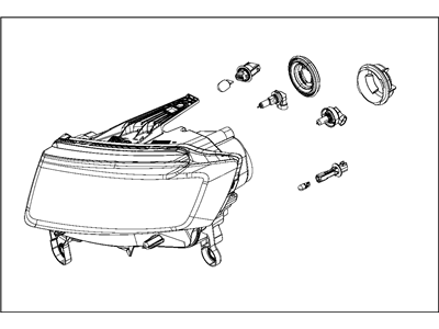 Mopar 68110996AC Headlight Assembly Compatible