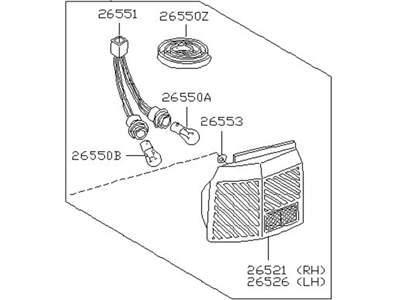 Nissan B6555-69A00 Lamp Assembly-Rear Combination LH