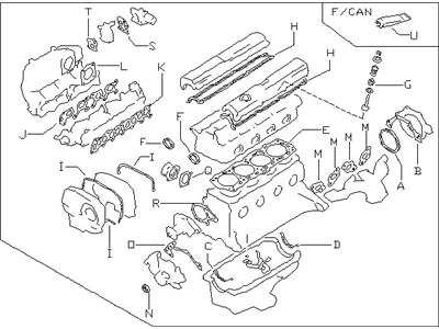 Nissan A0101-84A2E Gasket Kit-Engine
