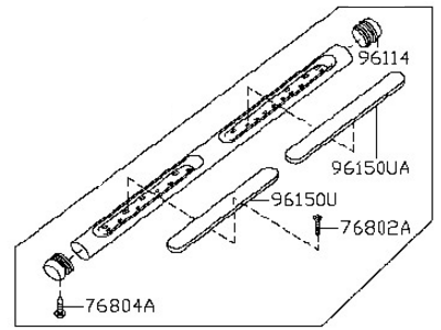 Nissan 96100-6GW0A Step Assy-Side, RH