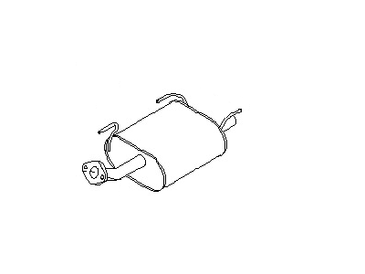 Nissan 20100-5M020 Exhaust, Main Muffler Assembly