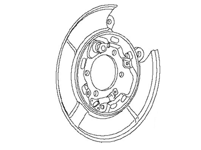 Nissan 44030-3SG0A Plate Assy-Back, Rear Brake LH