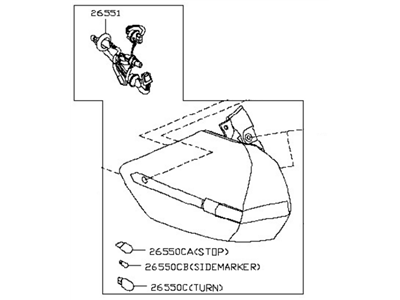 Nissan 26550-5HA0A Combination Lamp Assy-Rear, RH