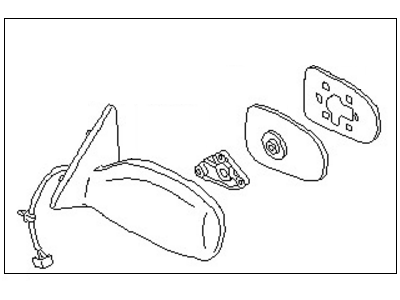 Nissan 96301-4B000 Mirror Assembly-Door, RH