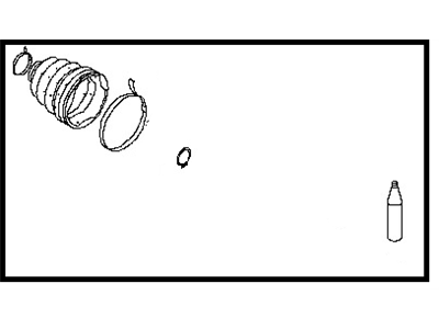 Nissan C9741-4BA0A Repair Kit - Dust Boot, Inner
