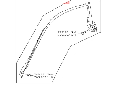 Nissan 76820-01F00 WEATHERSTRIP Body Side RH