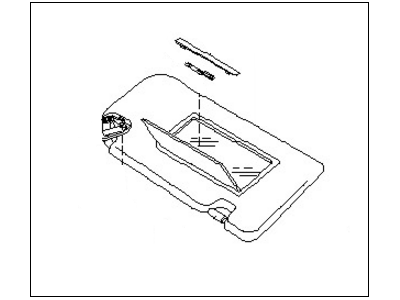 Nissan 96400-CD540 Right Sun Visor Assembly