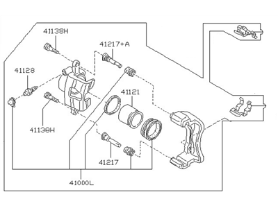 Nissan 41011-71E02 Cal Assembly-Fr LH