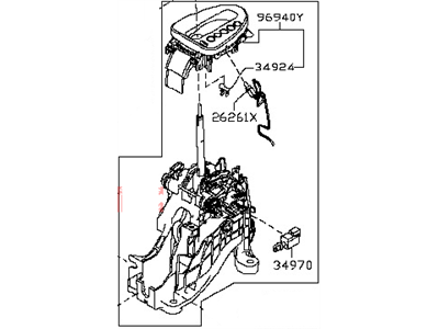 Nissan 34901-JM000 Transmission Shift Assembly Automatic