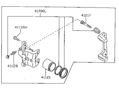 Nissan 41011-4B000RE REMAN CALIPER Front Left