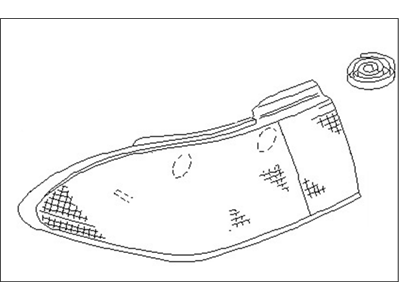 Nissan 26554-8B825 Body Assembly-Combination Lamp, RH