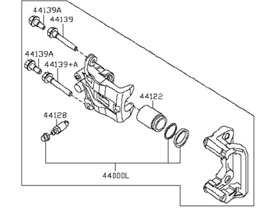 Nissan 44011-ZL40A Brake-Rear LH