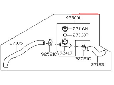 Infiniti 92400-AL500 Hose-Heater, Inlet