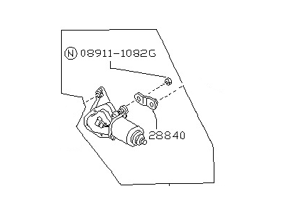 Nissan 28810-85E11 Motor Assy-Windshield Wiper