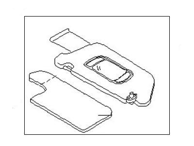 Nissan 96401-7Y300 Left Sun Visor Assembly