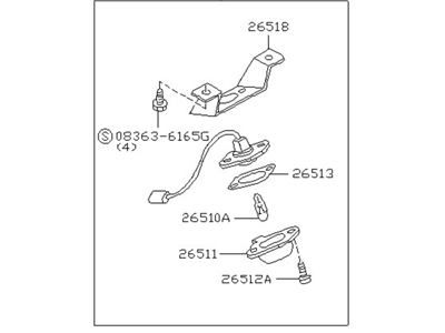 Nissan B6510-23G20 Lamp Assembly-Licence, RH