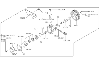 Nissan 49110-30R00 Pump Assy-Power Steering