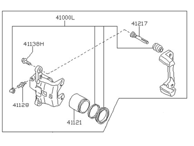 Nissan 41011-54C02 Cal Assembly Front LH