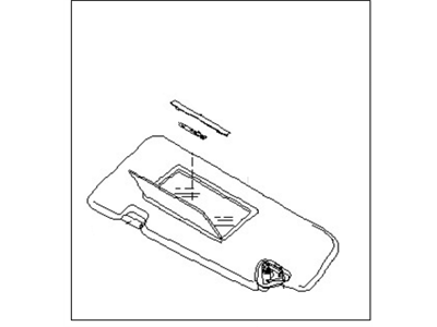 Nissan 96401-CD520 Left Sun Visor Assembly